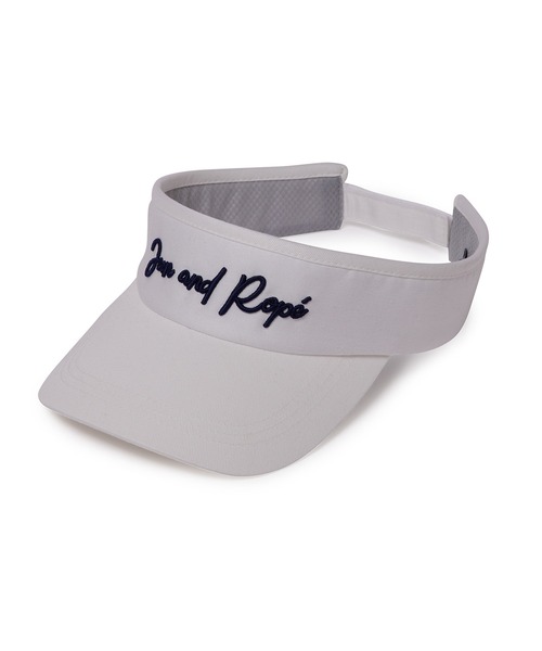 JUN&ROPE'（ジュンアンドロペ）の「ロゴ入りツイルサンバイザー（サンバイザー・メンズ・ブラック/ホワイト/カーキ/ブルー/レッド・FREE）」の2枚目の写真