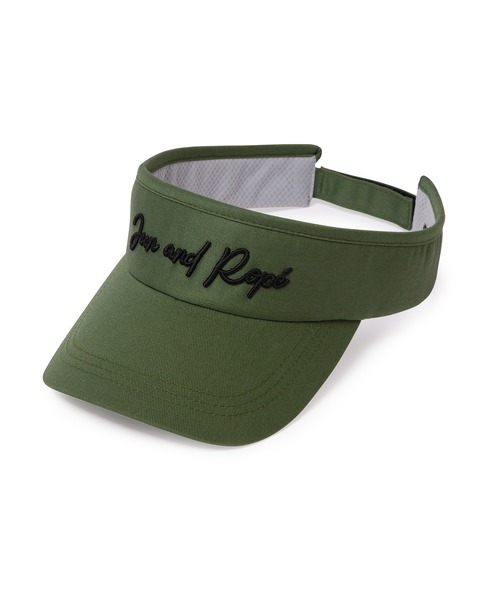 JUN&ROPE'（ジュンアンドロペ）の「ロゴ入りツイルサンバイザー（サンバイザー・メンズ・ブラック/ホワイト/カーキ/ブルー/レッド・FREE）」の4枚目の写真