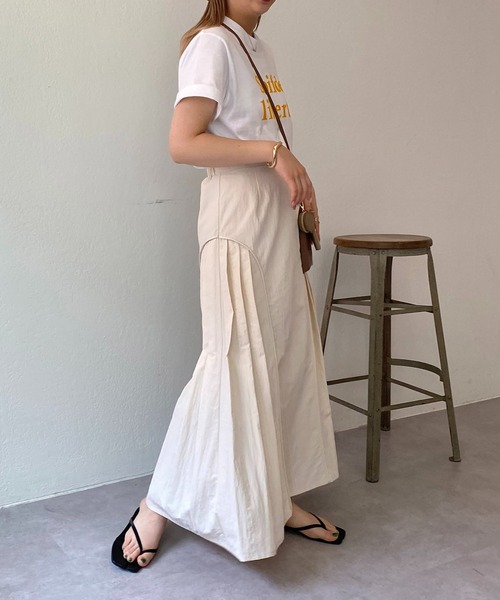 CAPRICIEUX LE'MAGE（カプリシューレマージュ）の「サイドタックプリーツスカート（スカート・レディース・ホワイト系その他/ブラック・FREE）」の7枚目の写真