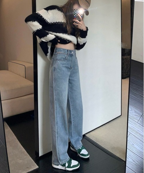 SONA（ソナ）の「SONYUNARA セミワイドデニムパンツ（デニムパンツ・レディース・ブルー・SMALL/MEDIUM）」の7枚目の写真