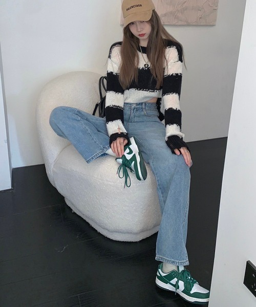 SONA（ソナ）の「SONYUNARA セミワイドデニムパンツ（デニムパンツ・レディース・ブルー・SMALL/MEDIUM）」の3枚目の写真