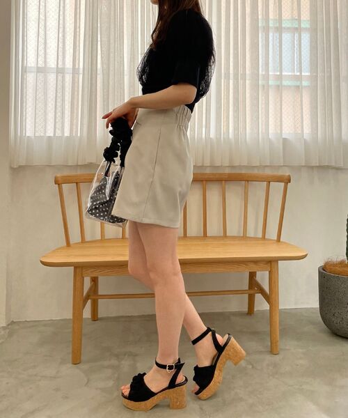 MAJESTIC LEGON(マジェスティックレゴン)の「チュールレイヤードトップス(Tシャツ/カットソー・レディース・ブラック/ブラウン/アイボリー・MEDIUM)」の10枚目の写真