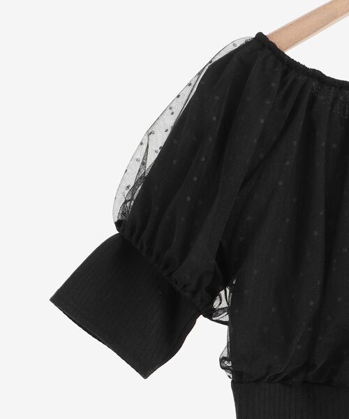 MAJESTIC LEGON(マジェスティックレゴン)の「チュールレイヤードトップス(Tシャツ/カットソー・レディース・ブラック/ブラウン/アイボリー・MEDIUM)」の14枚目の写真