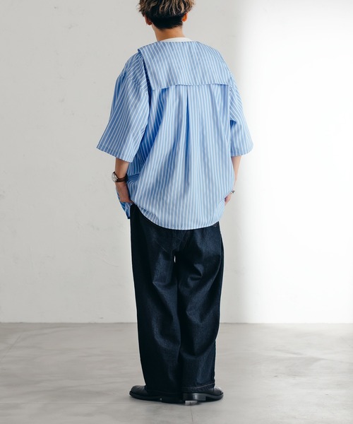 epnok（エプノック）の「セーラーカラールーズシャツ（シャツ/ブラウス