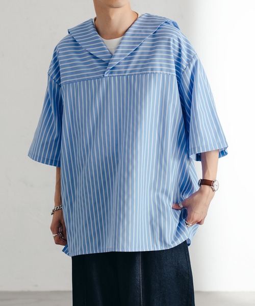 セール】セーラーカラールーズシャツ（シャツ/ブラウス）｜epnok