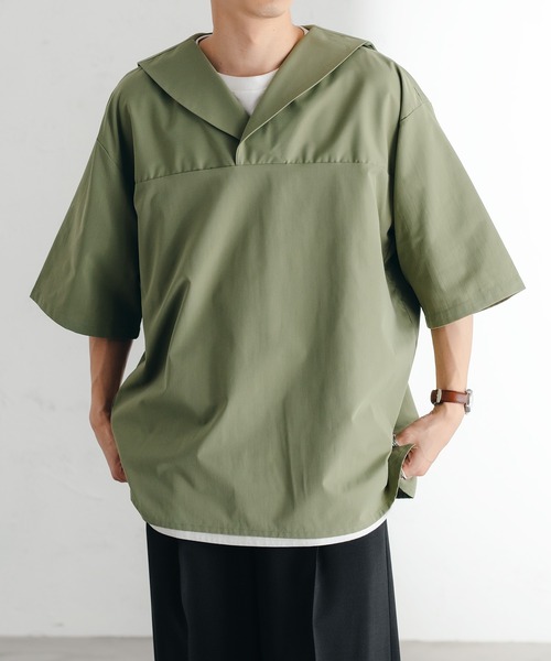 セール】セーラーカラールーズシャツ（シャツ/ブラウス）｜epnok