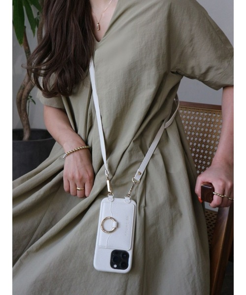 TRUNC（トランクエイティーエイト）の「(iPhone13) Shoulder Strap iPhone Case '22（スマホケース/カバー・レディース・グリーン/アイボリー・FREE）」の19枚目の写真