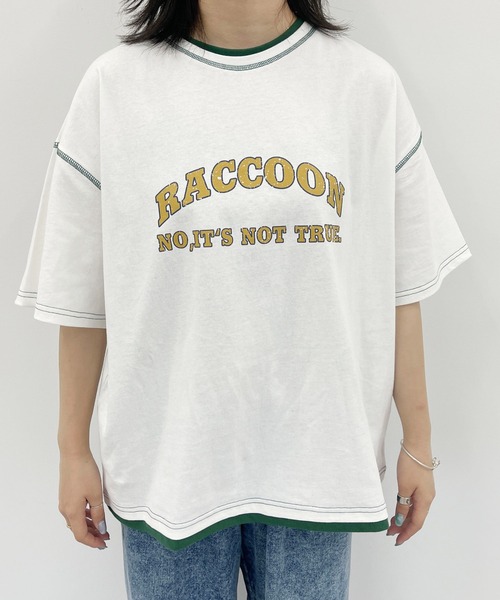 PairPair(ペアペア)の「アーチカレッジロゴT(ユニセックス)(Tシャツ/カットソー・メンズ・チャコールグレー/オフホワイト/グリーン・MEDIUM/LARGE)」の9枚目の写真