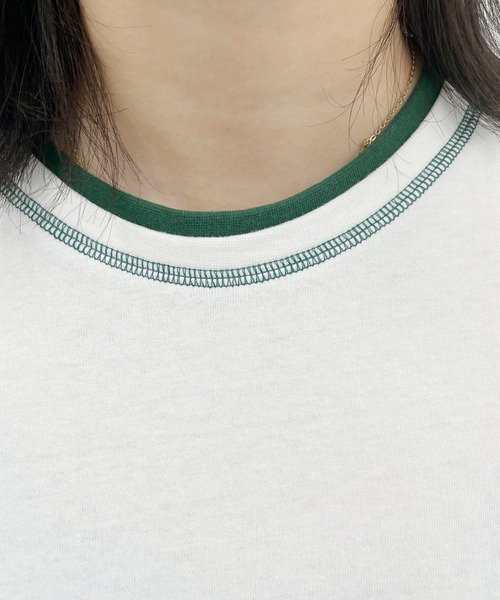 PairPair(ペアペア)の「アーチカレッジロゴT(ユニセックス)(Tシャツ/カットソー・メンズ・チャコールグレー/オフホワイト/グリーン・MEDIUM/LARGE)」の10枚目の写真
