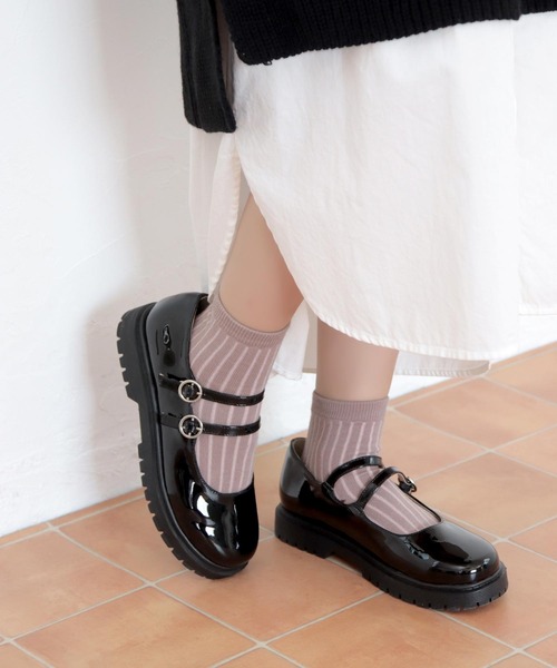 SOROTTO(ソロット)の「ダブルストラップ 軽量厚底フォーマルパンプス ◆メリージェーン(パンプス・キッズ・ブラック/ブラック系その他・22.0cm/21.0cm/24.0cm/23.0cm)」の13枚目の写真