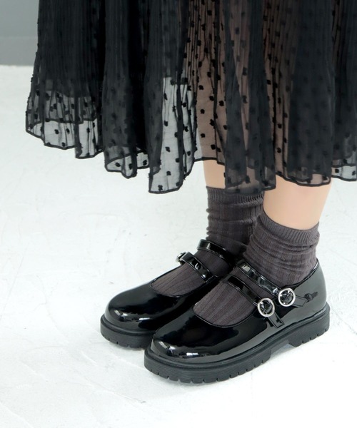 SOROTTO(ソロット)の「ダブルストラップ 軽量厚底フォーマルパンプス ◆メリージェーン(パンプス・キッズ・ブラック/ブラック系その他・22.0cm/21.0cm/24.0cm/23.0cm)」の19枚目の写真