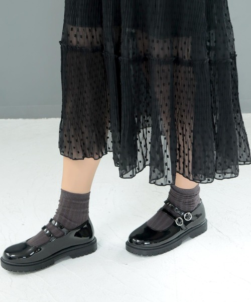 SOROTTO(ソロット)の「ダブルストラップ 軽量厚底フォーマルパンプス ◆メリージェーン(パンプス・キッズ・ブラック/ブラック系その他・22.0cm/21.0cm/24.0cm/23.0cm)」の20枚目の写真
