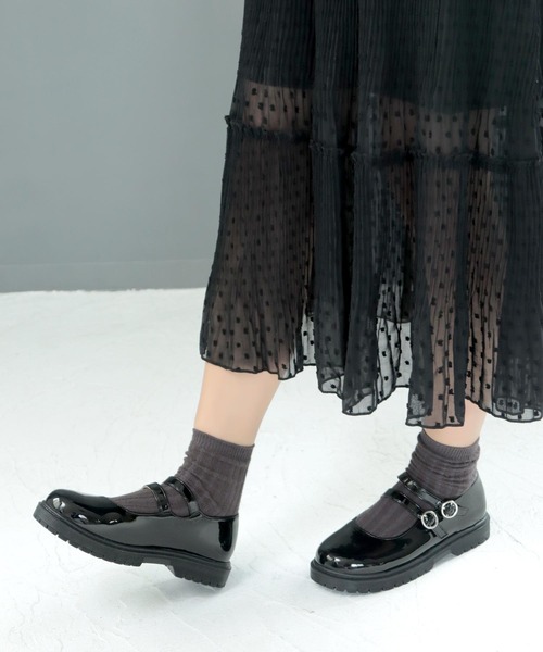 SOROTTO(ソロット)の「ダブルストラップ 軽量厚底フォーマルパンプス ◆メリージェーン(パンプス・キッズ・ブラック/ブラック系その他・22.0cm/21.0cm/24.0cm/23.0cm)」の21枚目の写真