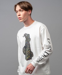 MR.OLIVE | DOG DOGS インクジェットプリント / BORZOI  ロンT(Tシャツ/カットソー)