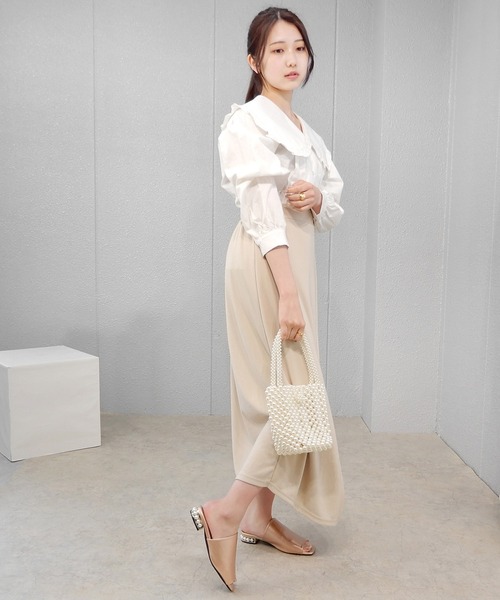 minia（ミニア）の「パールヒールミュール　◇（サンダル・レディース・ブラック/グリーン/ブルー/ベージュ・S/M/L/LL）」の21枚目の写真