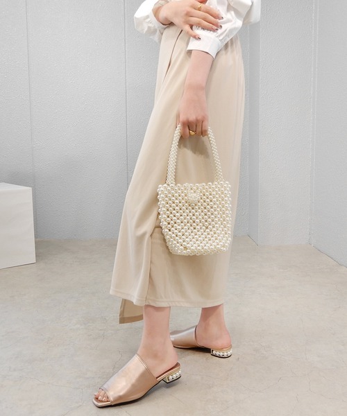 minia（ミニア）の「パールヒールミュール　◇（サンダル・レディース・ブラック/グリーン/ブルー/ベージュ・S/M/L/LL）」の18枚目の写真