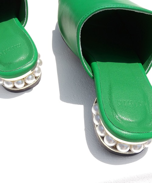 minia（ミニア）の「パールヒールミュール　◇（サンダル・レディース・ブラック/グリーン/ブルー/ベージュ・S/M/L/LL）」の13枚目の写真