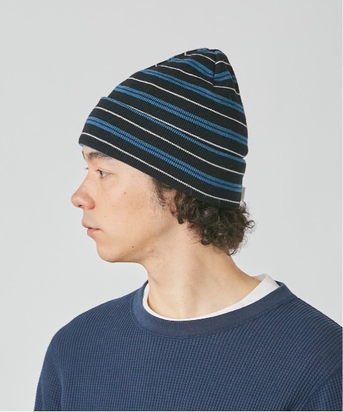 OVERRIDE(オーバーライド)の「OVERRIDE EX.FINE MERINO STRIPE WATCH(ニットキャップ/ビーニー・メンズ・パープル/ブラック/グリーン・57~59cm)」の5枚目の写真