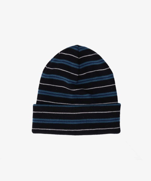 OVERRIDE(オーバーライド)の「OVERRIDE EX.FINE MERINO STRIPE WATCH(ニットキャップ/ビーニー・メンズ・パープル/ブラック/グリーン・57~59cm)」の7枚目の写真