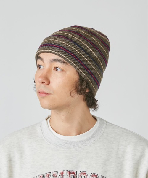 OVERRIDE(オーバーライド)の「OVERRIDE EX.FINE MERINO STRIPE WATCH(ニットキャップ/ビーニー・メンズ・パープル/ブラック/グリーン・57~59cm)」の9枚目の写真