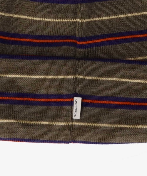 OVERRIDE(オーバーライド)の「OVERRIDE EX.FINE MERINO STRIPE WATCH(ニットキャップ/ビーニー・メンズ・パープル/ブラック/グリーン・57~59cm)」の13枚目の写真