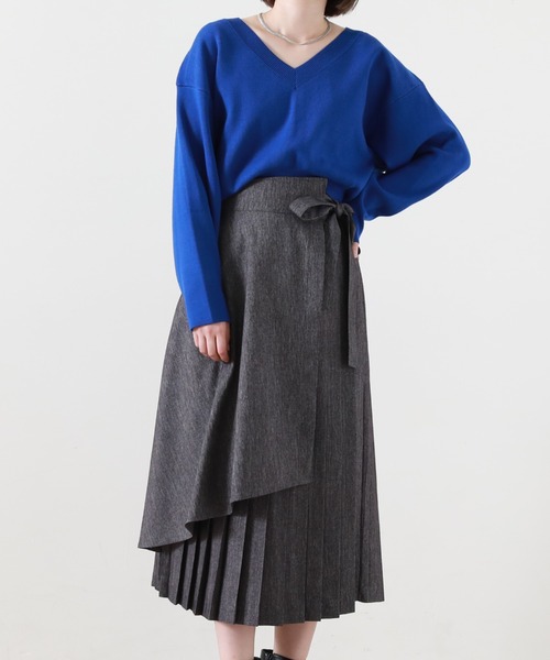 Cheek(チーク)の「タックプリーツスカート(スカート・レディース・ネイビー/グリーン/ブラック・SMALL/MEDIUM)」の12枚目の写真