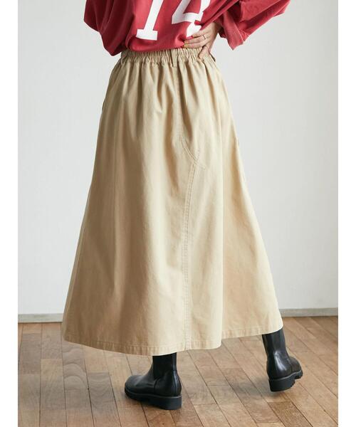 CRAFT STANDARD BOUTIQUE（クラフトスタンダードブティック）の「アシメワークスカート(カーゴスカート)　＊（スカート・レディース・ベージュ/カーキ・L/M）」の5枚目の写真