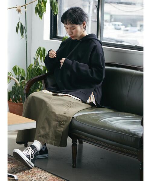 CRAFT STANDARD BOUTIQUE（クラフトスタンダードブティック）の「アシメワークスカート(カーゴスカート)　＊（スカート・レディース・ベージュ/カーキ・L/M）」の10枚目の写真