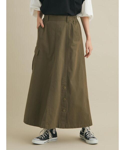 CRAFT STANDARD BOUTIQUE（クラフトスタンダードブティック）の「アシメワークスカート(カーゴスカート)　＊（スカート・レディース・ベージュ/カーキ・L/M）」の12枚目の写真