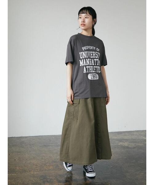 CRAFT STANDARD BOUTIQUE（クラフトスタンダードブティック）の「アシメワークスカート(カーゴスカート)　＊（スカート・レディース・ベージュ/カーキ・L/M）」の14枚目の写真