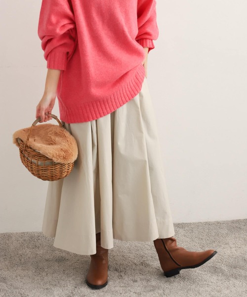 URBAN RESEARCH DOORS（アーバンリサーチドアーズ）の「コットンナイロンギャザースカート（スカート・レディース・ライトグレー/ブラック/グリーン系その他・MEDIUM）」の19枚目の写真