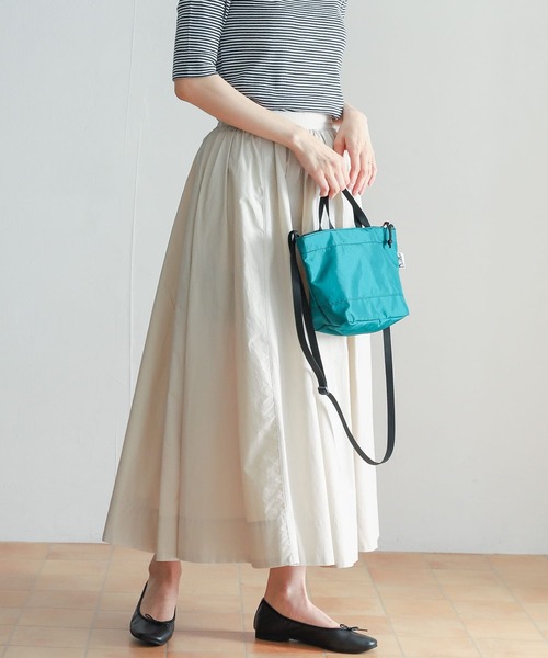 URBAN RESEARCH DOORS（アーバンリサーチドアーズ）の「コットンナイロンギャザースカート（スカート・レディース・ライトグレー/ブラック/グリーン系その他・MEDIUM）」の21枚目の写真