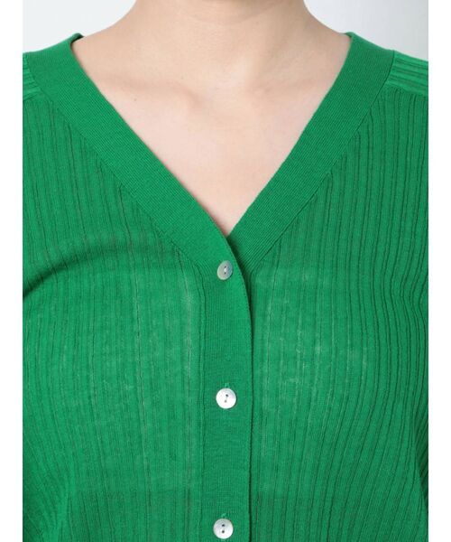 Ungrid（アングリッド）の「シアーボリュームニットカーデ（カーディガン/ボレロ・レディース・アイボリー/オレンジ/グリーン・FREE）」の18枚目の写真