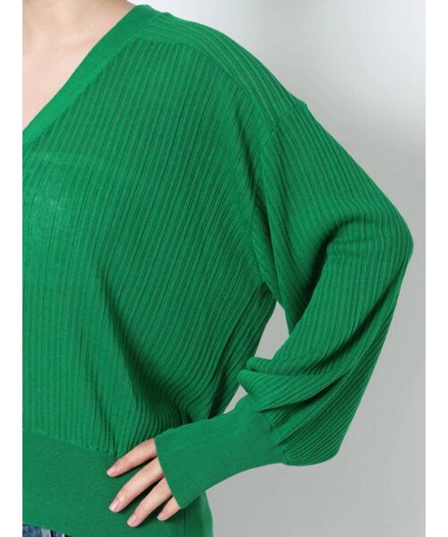 Ungrid（アングリッド）の「シアーボリュームニットカーデ（カーディガン/ボレロ・レディース・アイボリー/オレンジ/グリーン・FREE）」の17枚目の写真