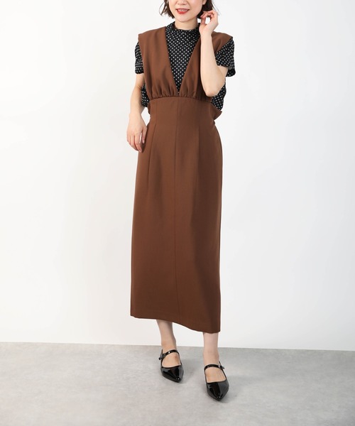 DIARIUM（ディアリウム）の「バックリボンジャンパースカート（ジャンパースカート・レディース・ブラウン/ブラック・M）」の11枚目の写真