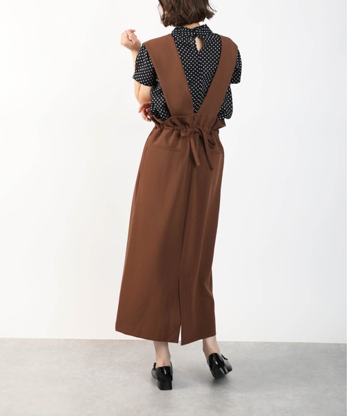DIARIUM（ディアリウム）の「バックリボンジャンパースカート（ジャンパースカート・レディース・ブラウン/ブラック・M）」の13枚目の写真