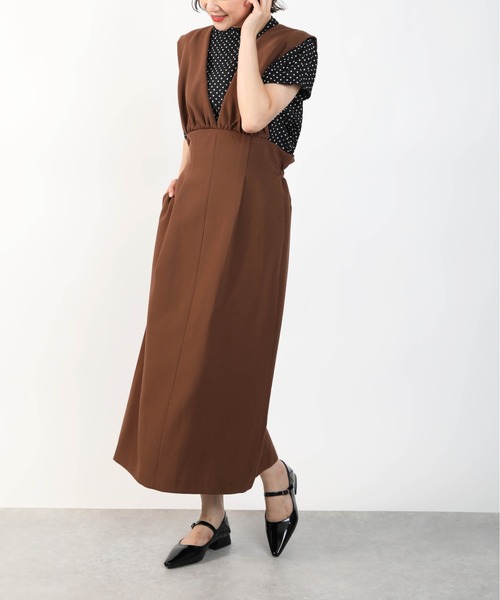 DIARIUM（ディアリウム）の「バックリボンジャンパースカート（ジャンパースカート・レディース・ブラウン/ブラック・M）」の14枚目の写真