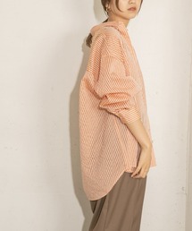 KBF | ストライプシアーBIGシャツ(シャツ/ブラウス)