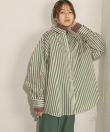 KBF | ストライプシアーBIGシャツ(シャツ/ブラウス)