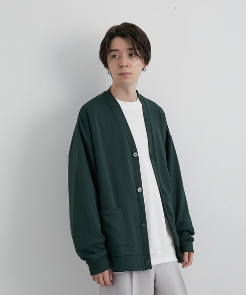 JUNRED(ジュンレッド)の「ピアースキンルーズカーディガン(カーディガン/ボレロ・メンズ・チャコールグレー/パープル/グリーン・S/M/L)」の16枚目の写真