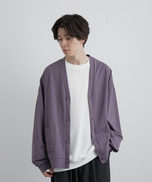 JUNRED(ジュンレッド)の「ピアースキンルーズカーディガン(カーディガン/ボレロ・メンズ・チャコールグレー/パープル/グリーン・S/M/L)」の20枚目の写真
