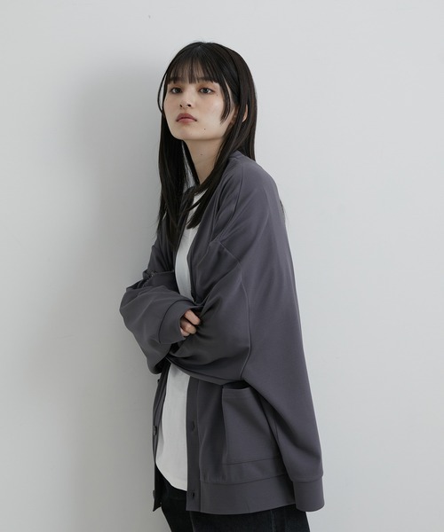 JUNRED(ジュンレッド)の「ピアースキンルーズカーディガン(カーディガン/ボレロ・メンズ・チャコールグレー/パープル/グリーン・S/M/L)」の10枚目の写真