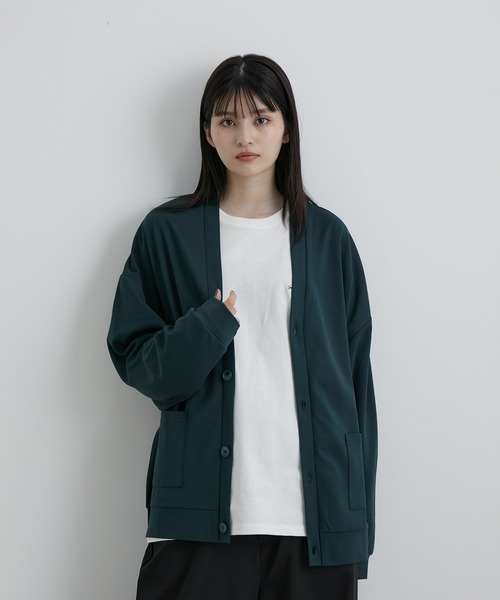 JUNRED(ジュンレッド)の「ピアースキンルーズカーディガン(カーディガン/ボレロ・メンズ・チャコールグレー/パープル/グリーン・S/M/L)」の14枚目の写真