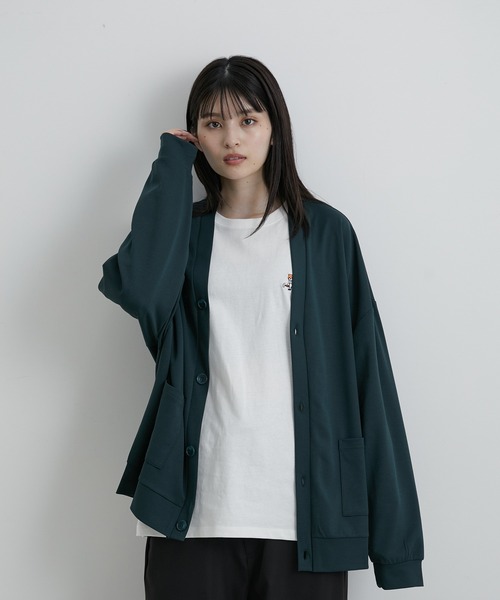 JUNRED(ジュンレッド)の「ピアースキンルーズカーディガン(カーディガン/ボレロ・メンズ・チャコールグレー/パープル/グリーン・S/M/L)」の7枚目の写真