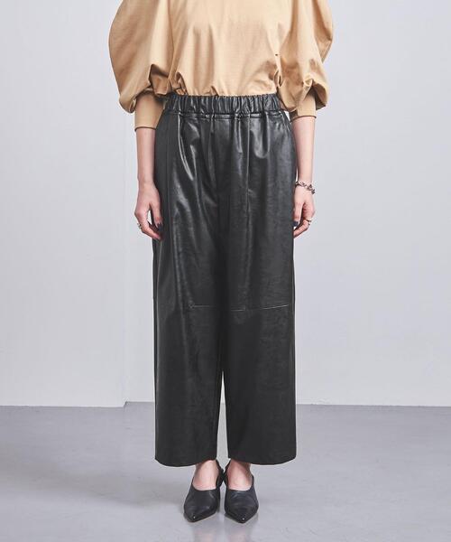 SACRA 25AW新作 レザーライク ワイドパンツ SACRA＞レザーライク パンツ