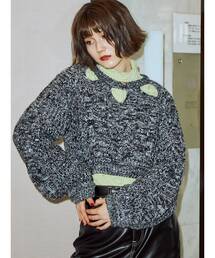 jouetie | カットアウトケーブルショートニット(ニット/セーター)