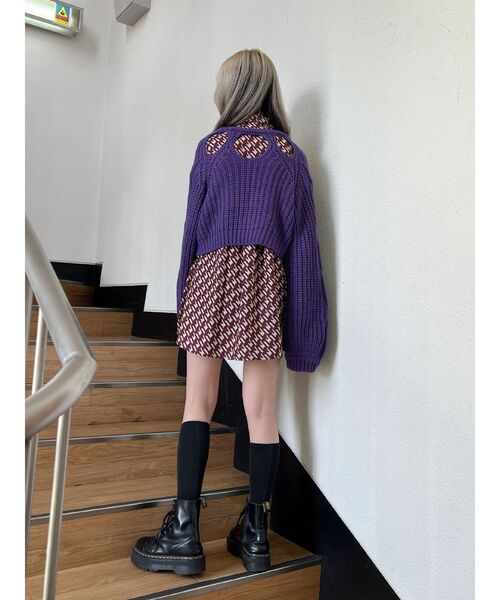 jouetie（ジュエティ）の「カットアウトケーブルショートニット