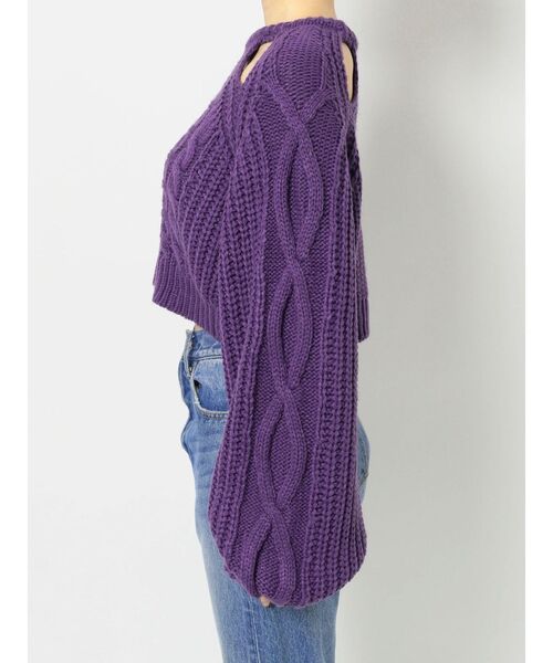 jouetie（ジュエティ）の「カットアウトケーブルショートニット