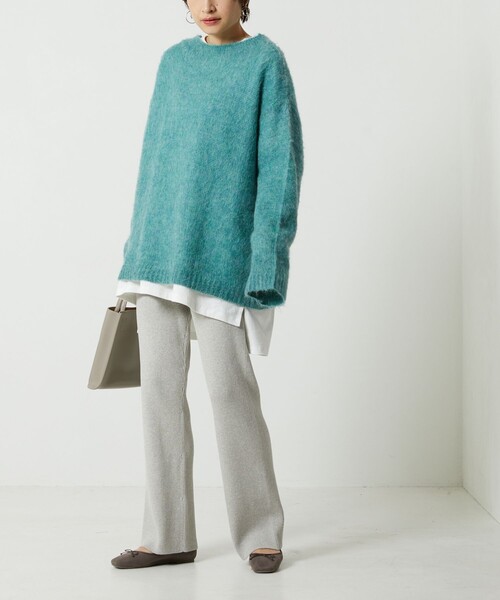 FREAK'S STORE（フリークスストア）の「【限定展開】リブフレアニットパンツ（その他パンツ・レディース・ライトグレー/ブラック/ベージュ/グレー/ピンク/オレンジ/ブルー/ナチュラル・SMALL/MEDIUM）」の14枚目の写真