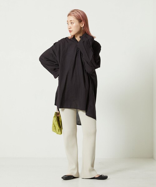 FREAK'S STORE（フリークスストア）の「【限定展開】リブフレアニットパンツ（その他パンツ・レディース・ライトグレー/ブラック/ベージュ/グレー/ピンク/オレンジ/ブルー/ナチュラル・SMALL/MEDIUM）」の22枚目の写真